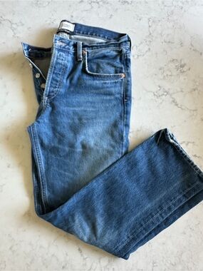 Citizen of Humanity Straight Jeans in Mid Blue Wash